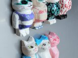 猫マグネット デニムonデニムの画像