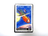 ルーマニア　宇宙切手ブローチ889