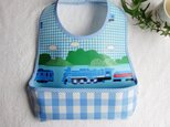 vol様ご予約品【ラミネート☆お食事エプロン】電車の画像