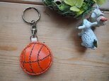 再販*受注生産*ヌメ革*バスケットボール・キーホルダー*名前オーダー