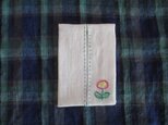 刺繍リネンポケットティッシュケース