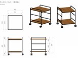 アイアン+カラマツ のキャスター付きラック【T様オーダー品】の画像