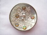 「M」様 オーダー品SV・K18 Button ブローチの画像