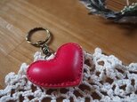 *受注生産*ヌメ革*ハートの形・キーホルダー*オーダー名前