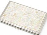 名刺カードケース 天然貝仕様(ホワイトレース3D)<螺鈿アート>