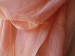 リネンのアカネ草木染めストールの画像
