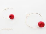 コットンパールのフープピアス