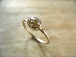 Peach Oval Diamond Ringの画像