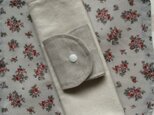 2枚組布ナプキン少ない日オリモノ用グレー花柄の画像