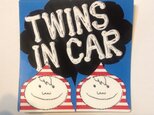 TWINS IN CAR ステッカー 男の子の画像