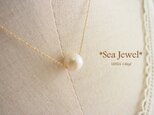 *Sea jewel*White 14kgf　ネックレスの画像