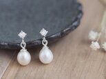 パール ゆれる ピアス シルバー925