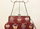 ゴブランがま口バッグ【カップケーキ】Lラス1の画像