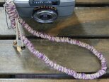 ウール混シルク糸の麻紐ハンドストラップの画像