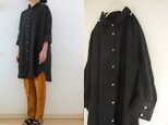 ランプブラック天日干しリネン　BIGシャツ