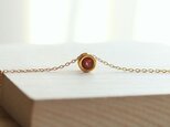 【1月の誕生石】ガーネットのベゼルネックレス