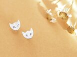 プチ 猫 ピアス シルバー925