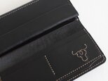 長財布/　simple ブラック　カウステッチ