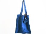 藍染め linen totebag_navyの画像