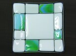 縞模様の有るガラス皿　ＳＤ４０４の画像