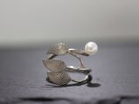 真珠の朝露リング　Dewdrop　淡水真珠 sterling silverの画像