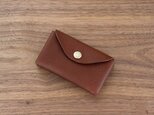 イタリア製牛革のピッコロ財布 ／ ダークブラウン※受注製作の画像