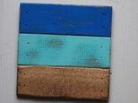 木製コースター No.005 (ブルー オパール ナチュラル)の画像