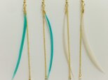 【SALE】feather pierce Greenの画像
