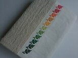 読書の秋に 手刺繍　クロスステッチのブックカバーの画像