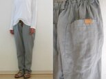 シルバーグレー国産リネン　 ゆるりパンツ
