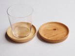 木製コースター 2枚セット ヒノキ材17 丸型