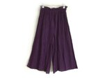 スカートみたいなワイドパンツ 濃紫 メディカルガーゼ服 ※受注製作の画像