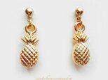 パイナップルのプチピアス【イヤリング変更可】