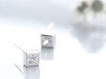 四角 ピアス イヤリング シルバー925