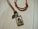 【再販】忘れな草の押し花樹脂ネックレス