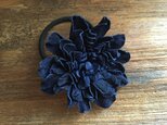 革花のヘアゴム 2Lｻｲｽﾞ   紺