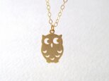 Owl...フクロウのネックレス　【14kgf】の画像