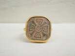 古代スタイル　中世時代ボタン　指輪　11.5号　の画像