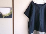 リネン切り替えチュニックワンピース