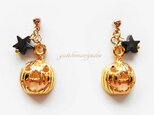 ジャックランタン×ヘマタイト★ピアス【イヤリング変更可】