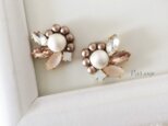 マットパールコットンパールビジューピアス※イヤリング変更可能