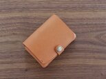 イタリア製牛革のコンパクト2つ折り財布 ／ ナチュラル※受注製作