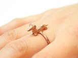 Dachshund ring (pinkgold  plating)の画像