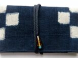 着物リメイク　久留米絣で作った和風財布　５６５の画像