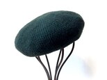 手編みのベレー帽【Green】受注生産の画像