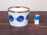 ユキワリソウ柄のそばちょこ（青）