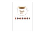 コーヒーとありがとうのはがきの画像
