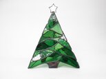 ステンドグラス　クリスマス 　三角ツリーGの画像