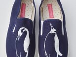 ペンギンスリッポン、ネイビー、シューズ、靴、オリジナル