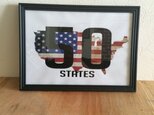 アメリカ50州ポスターA4の画像